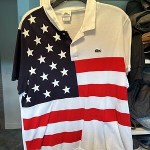 Lacoste American Flag Polo Size 8